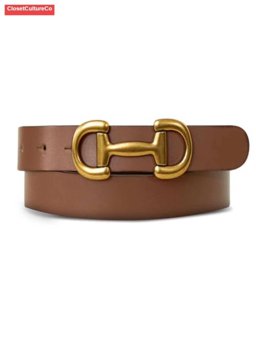 Genuine Buffalo Leather Equestrian Buckle Belt